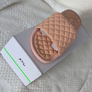 APL Quilted Slide Sandals in Blush Pink